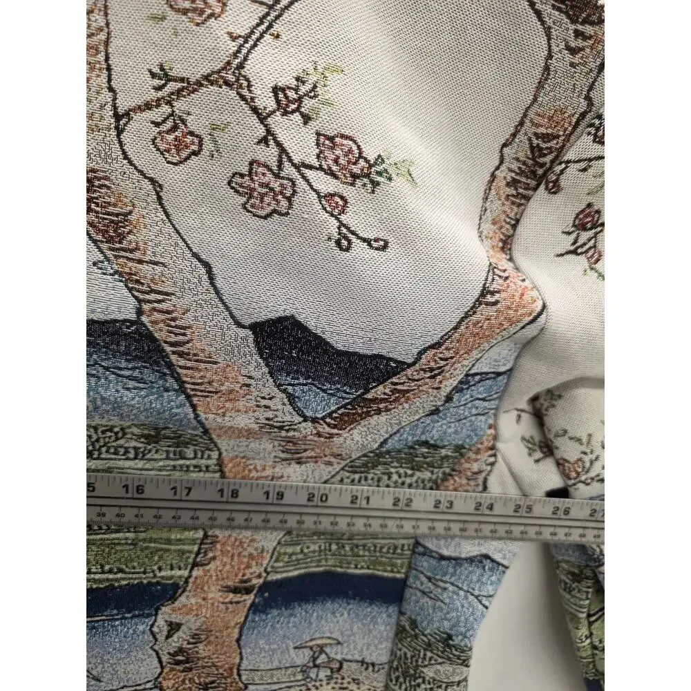 Rebel Vengeance Tapestry Jacket M Japanese Landscape Mt. Fuji Asian Scene New